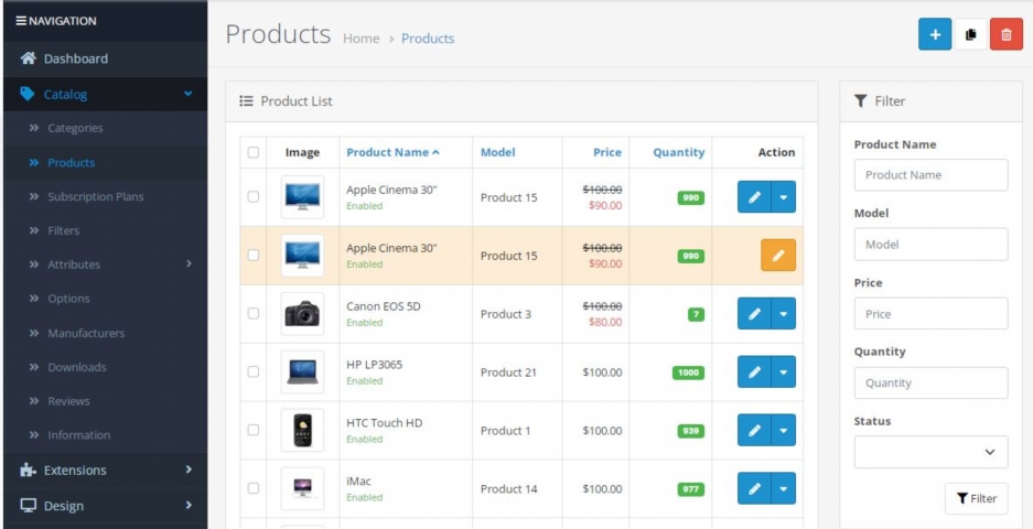 opencart vewds
